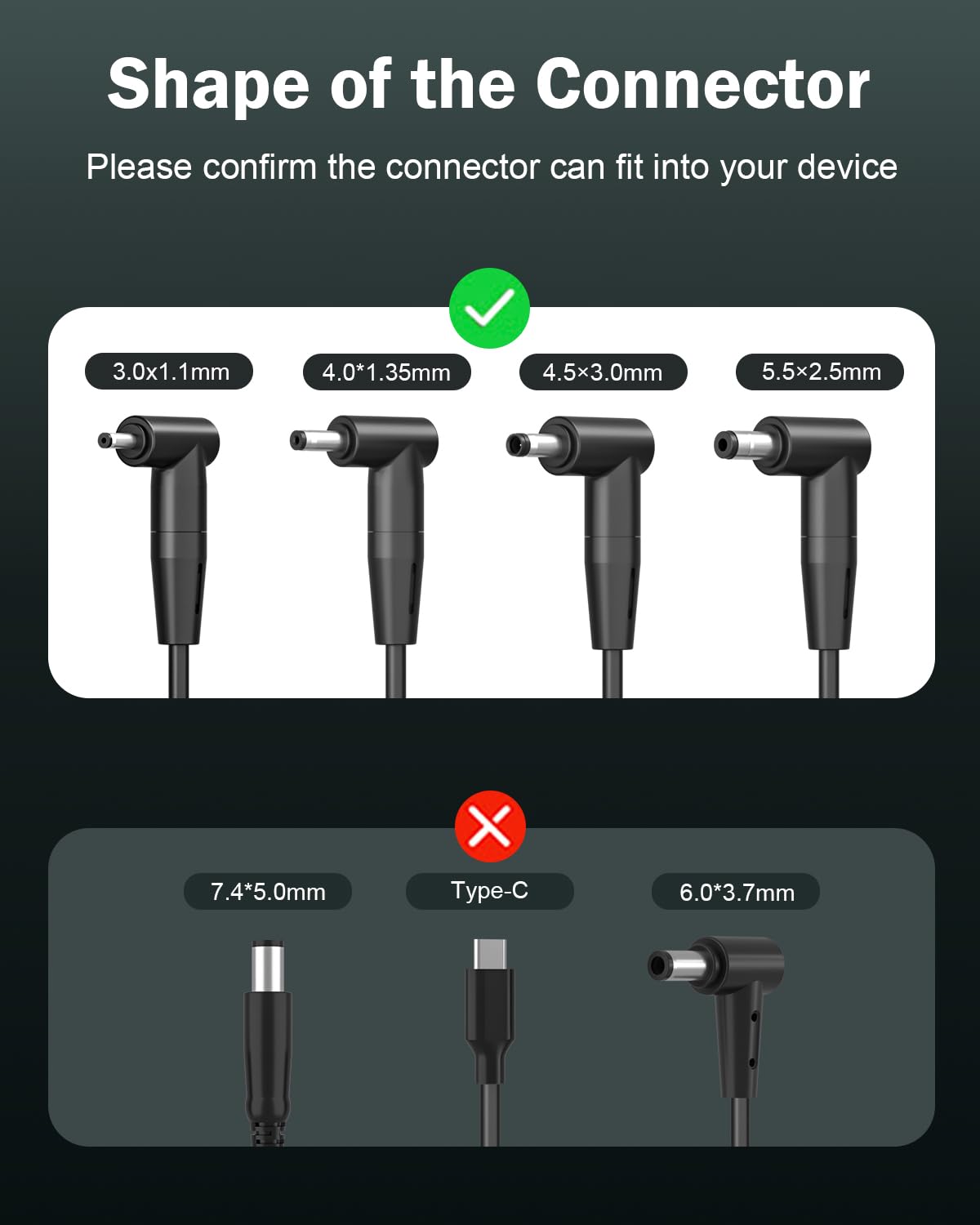 Superer conjunto de cables y cuatro conectores para varias clavijas