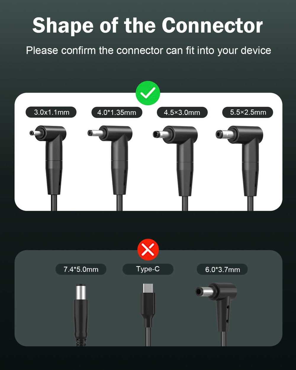 Superer conjunto de cables y cuatro conectores para varias clavijas