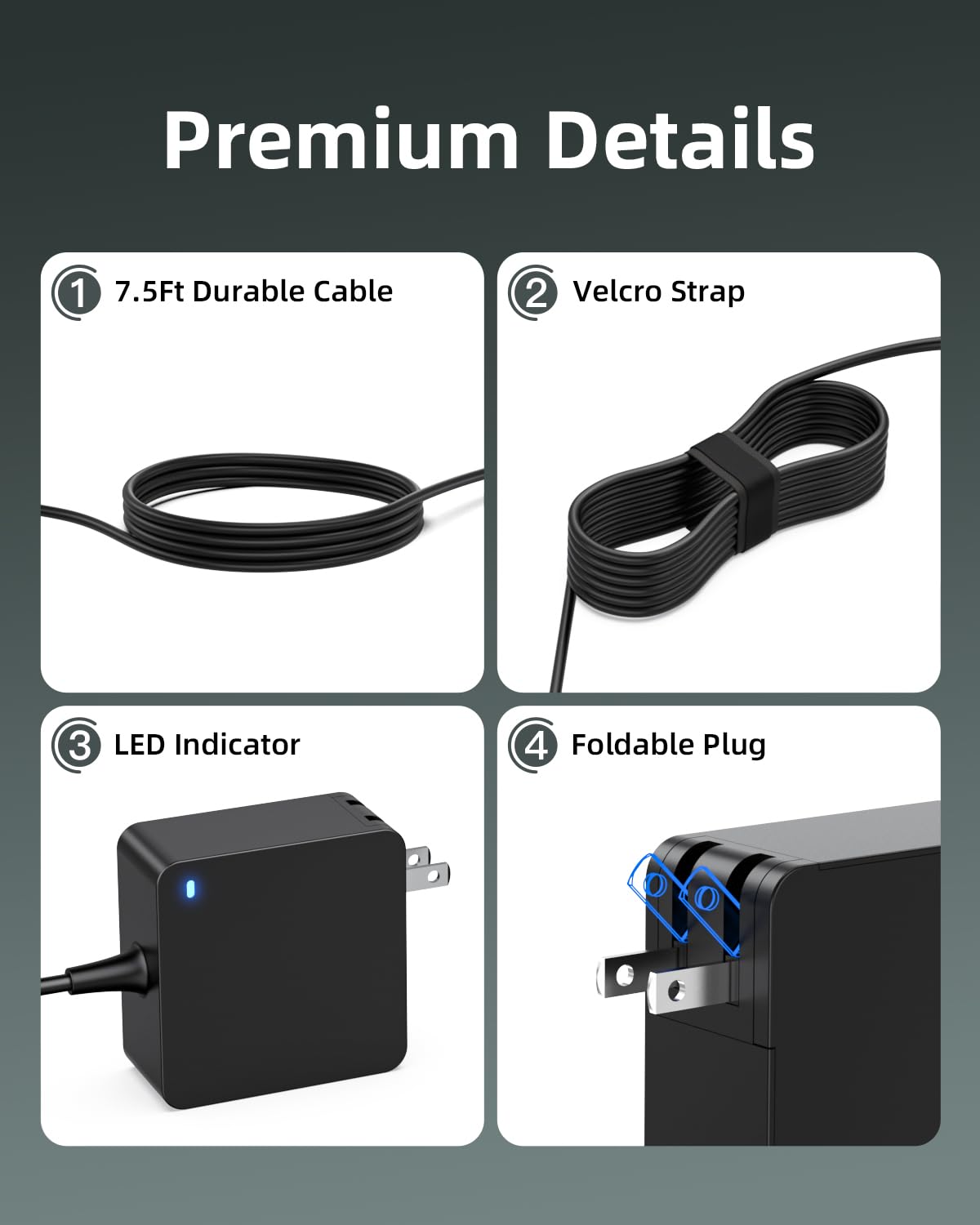Superer enchufe plegable para transporte seguro y ahorro espacio