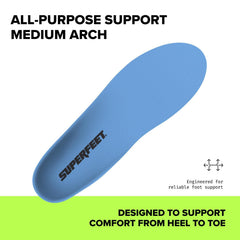 Superfeet textura de espuma cerrada que aporta durabilidad y control