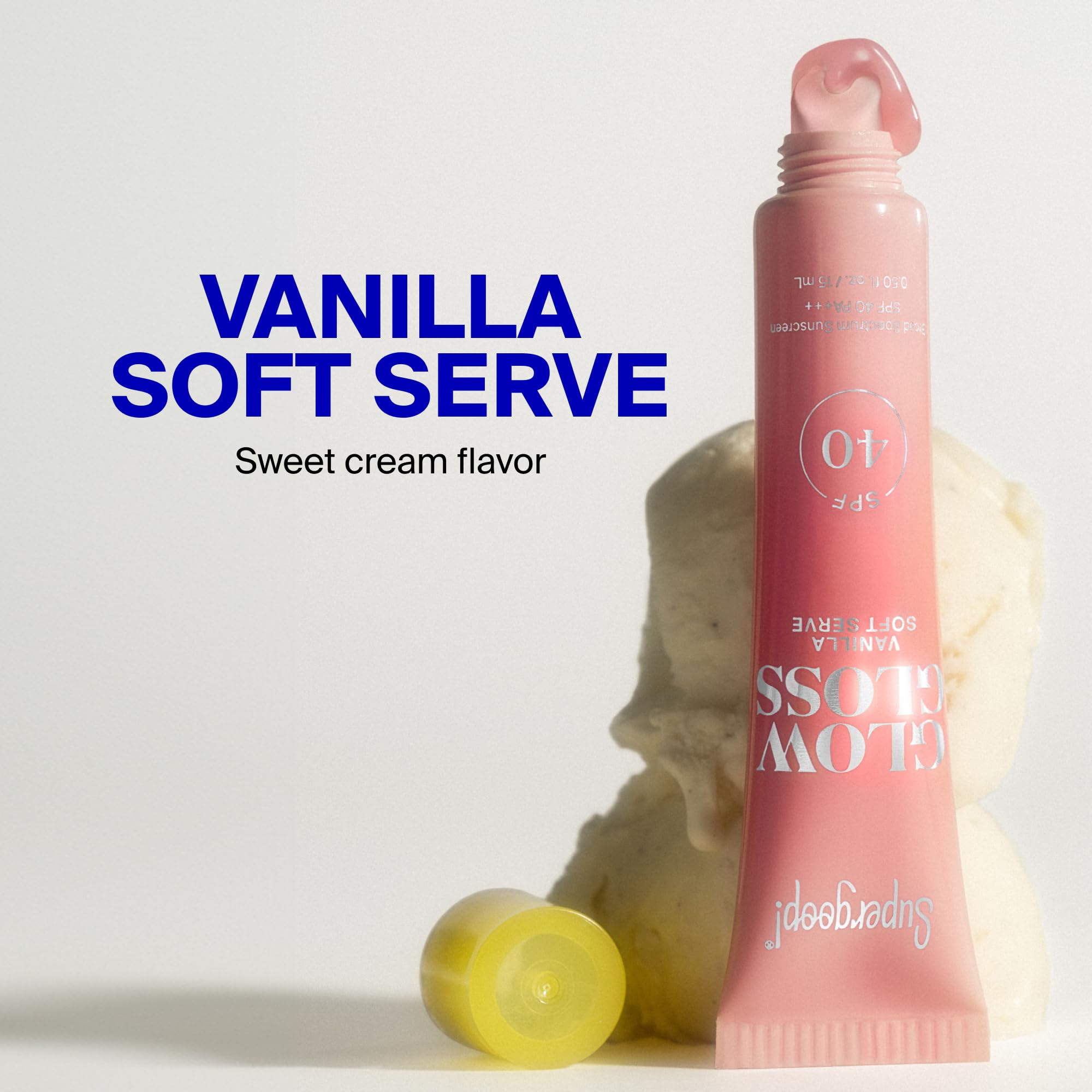 Supergoop! textura cremosa del Glow Gloss que aporta hidratación y brillo intenso