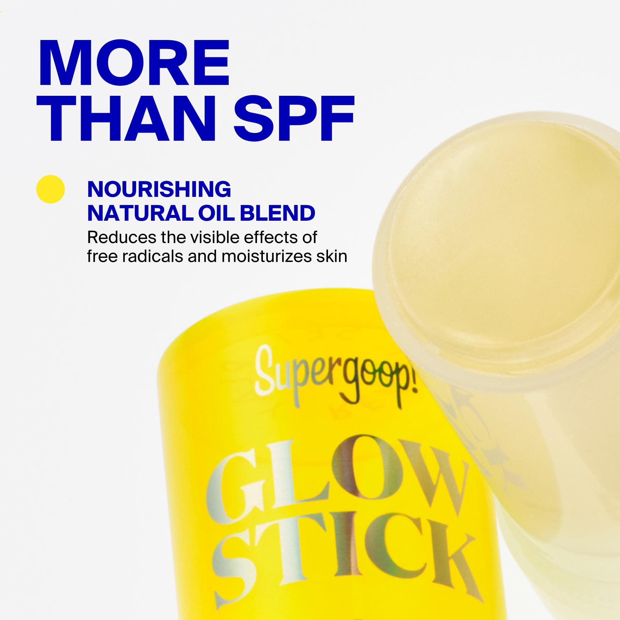 Supergoop! comparación de tamaño para llevar en bolso o neceser