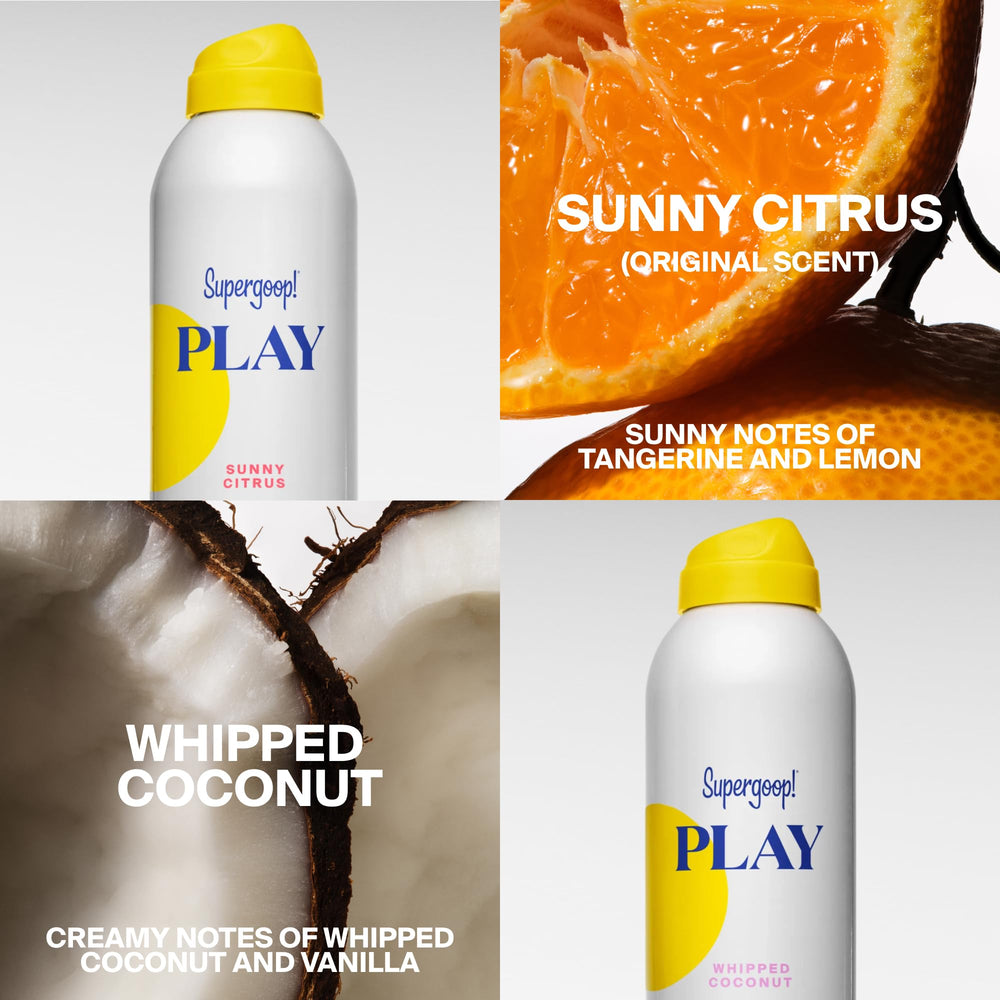Supergoop! etiqueta con ingredientes como vitamina C y extractos antioxidantes