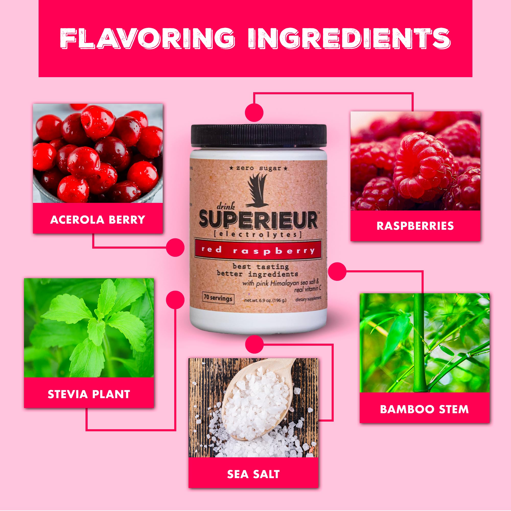 Superieur etiqueta con ingredientes naturales y trazabilidad