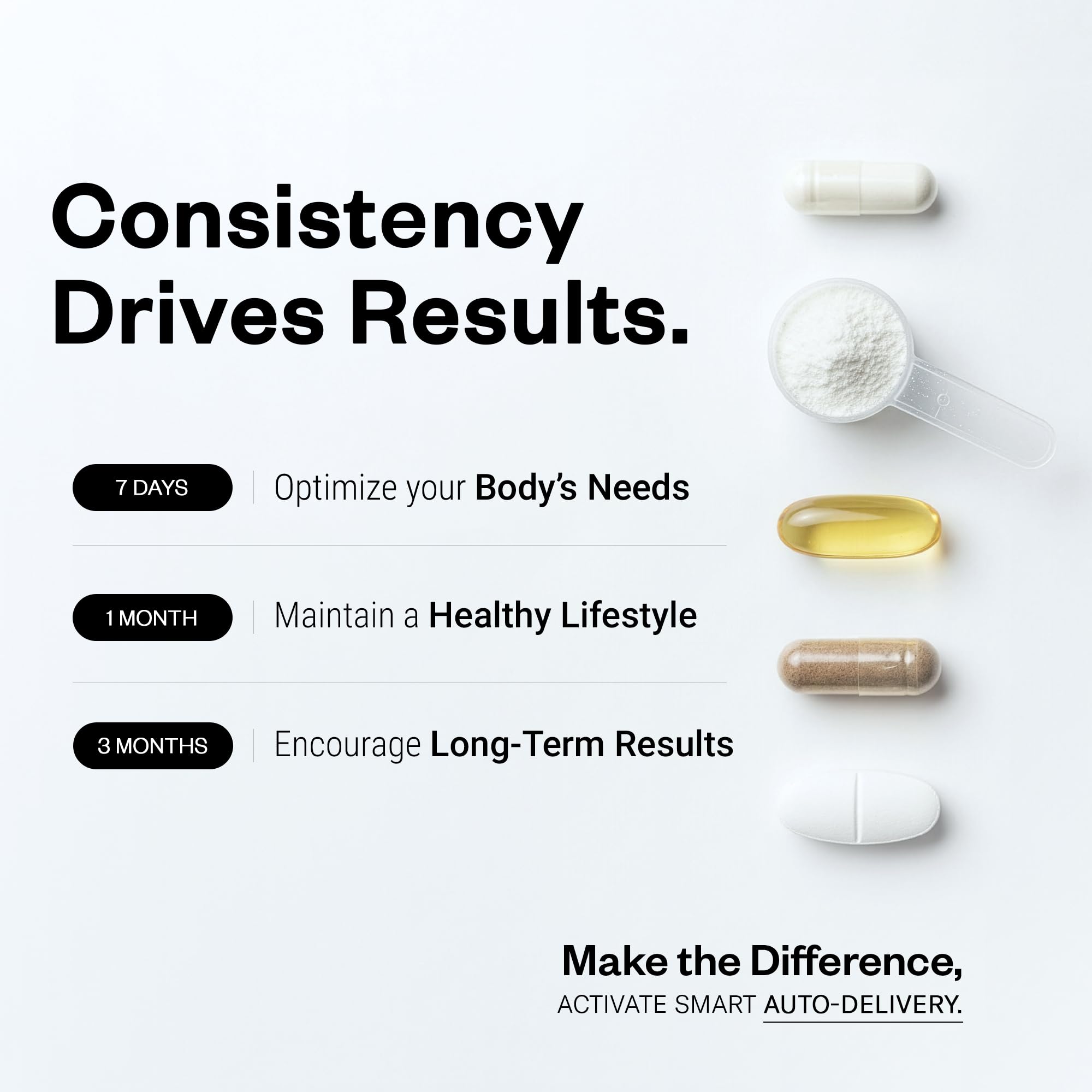 Supersmart capsule in hand showing size and easy daily dosing benefit