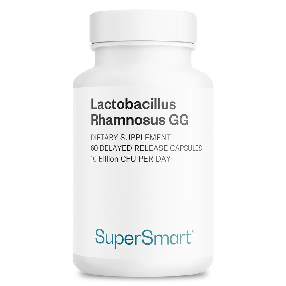 Supersmart front packaging showing bottle and benefits for gut balance