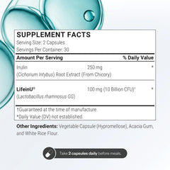 Supersmart label and ingredients panel highlighting LGG and inulin