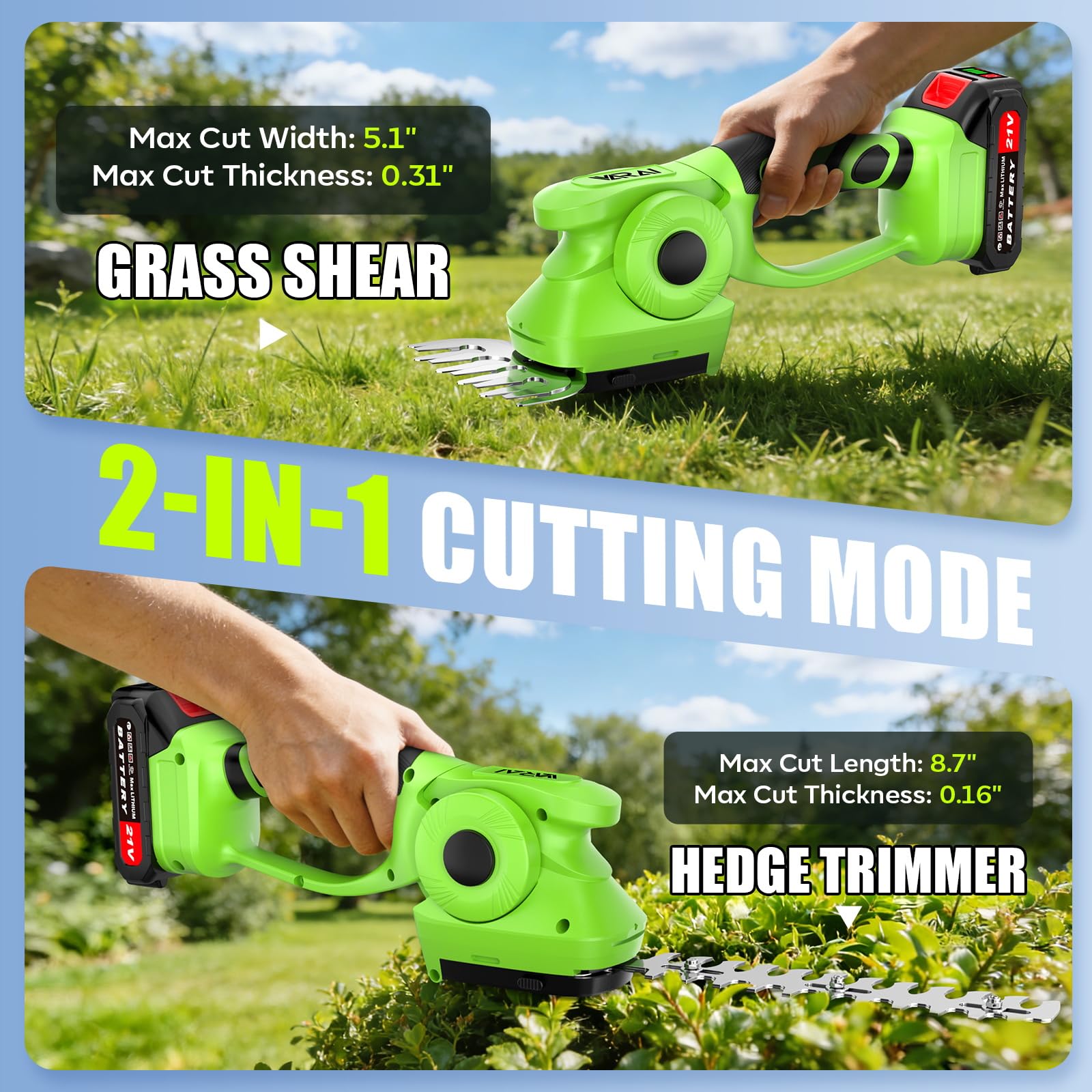Supleap close-up of hardened dual blades for faster precise cuts