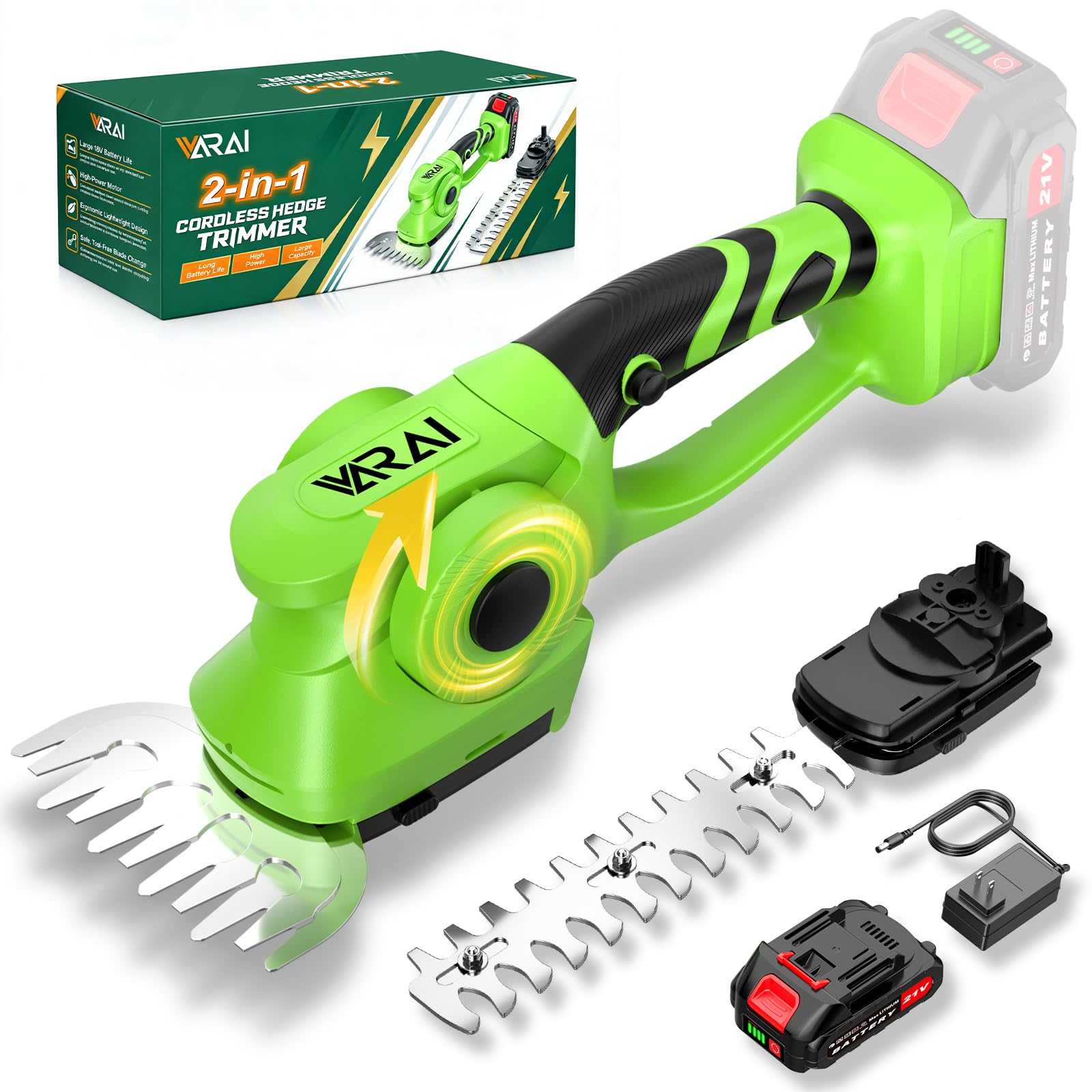 Supleap front view of hedge trimmer showing compact profile and easy handling