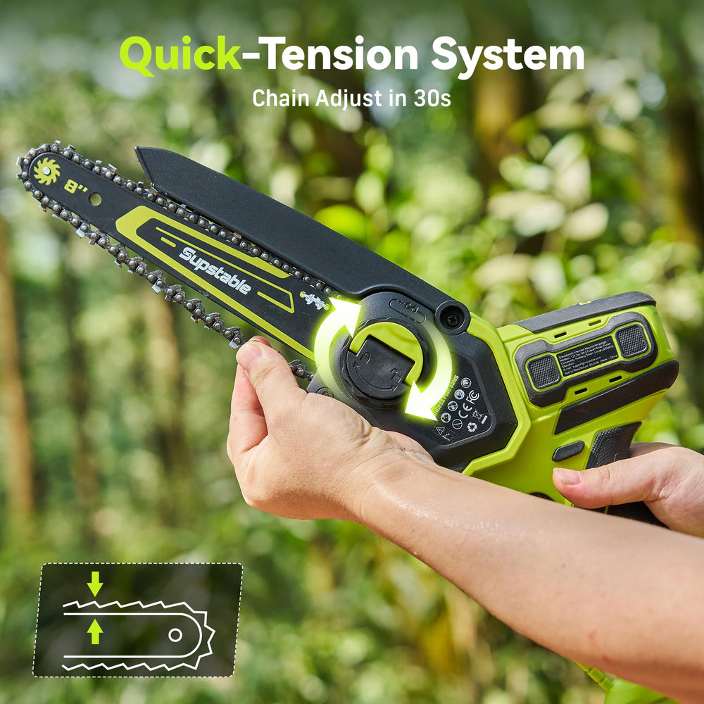 Supstable tool-free chain tensioning knob for fast maintenance