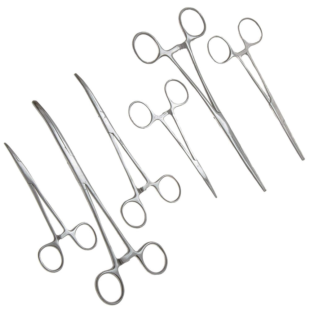 SURGICAL ONLINE frente del empaque mostrando las seis pinzas durable