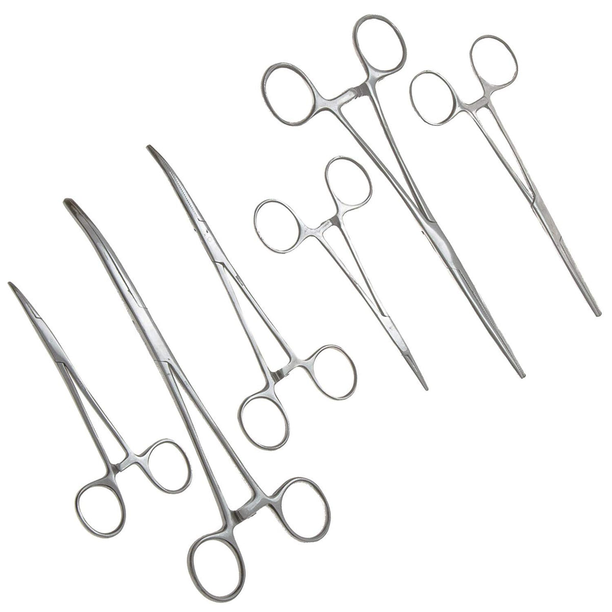 SURGICAL ONLINE frente del empaque mostrando las seis pinzas durable