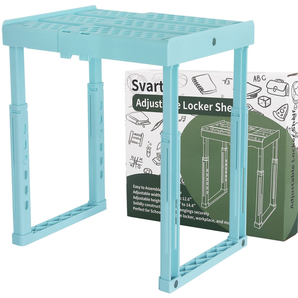 Svartur estante frontal mint blue mostrando almacenamiento ordenado y accesible