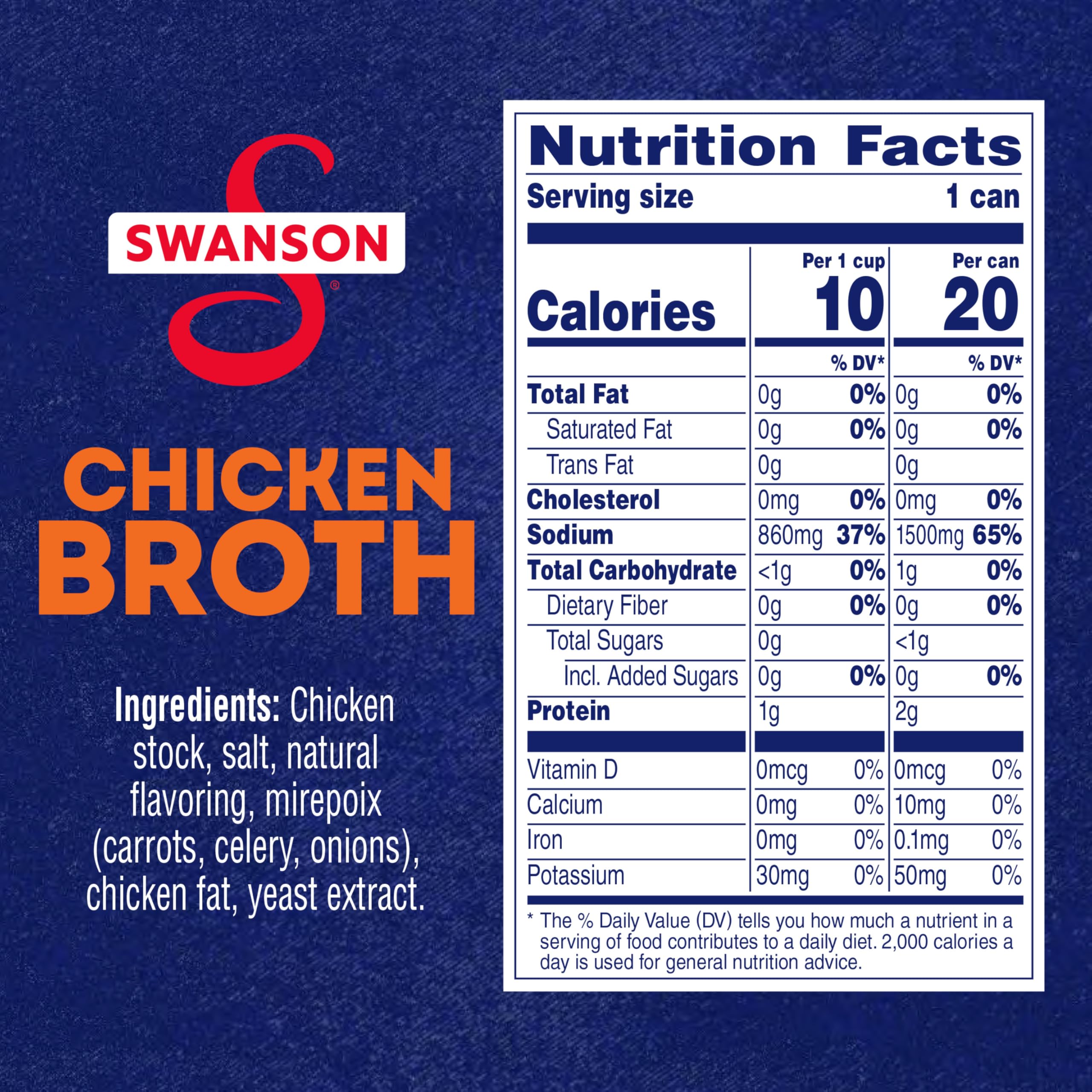 Swanson etiqueta con ingredientes naturales y beneficios claros