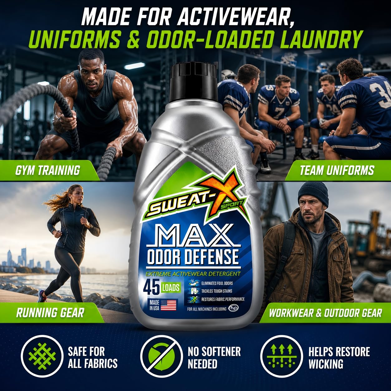 SWEATX textura del detergente líquido concentrado para lavado eficaz