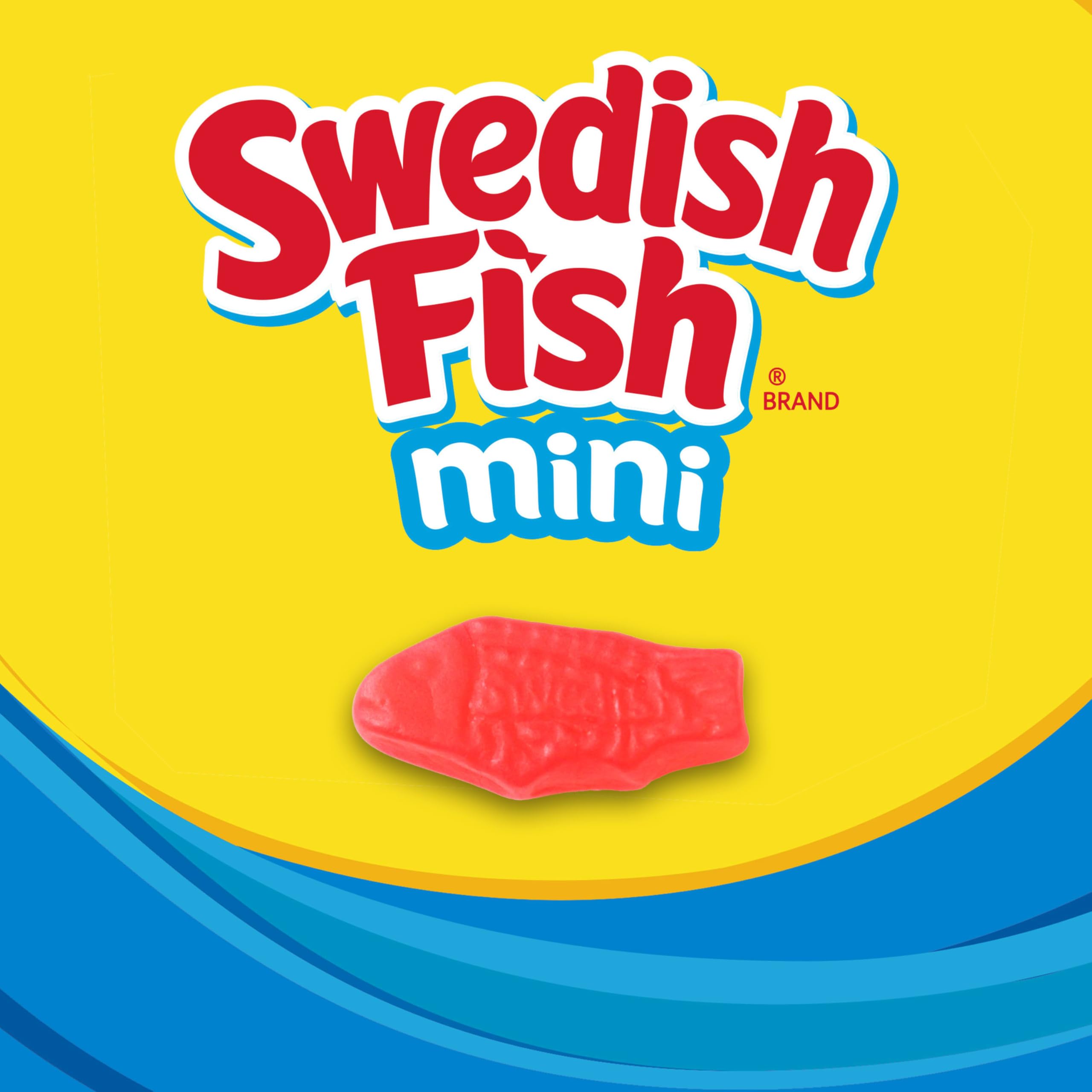 SWEDISH FISH comparación de tamaño en mano para visualizar porción individual
