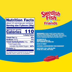 Swedish Fish textura de gomitas para apreciar suavidad y masticabilidad