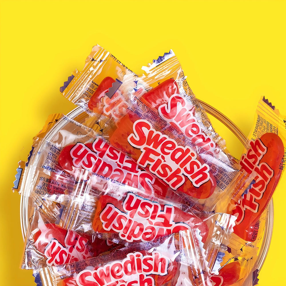 Swedish Fish etiqueta con información nutricional y datos del producto