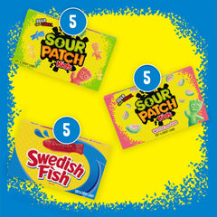Swedish Fish close-up en forma de pez mostrando aspecto divertido