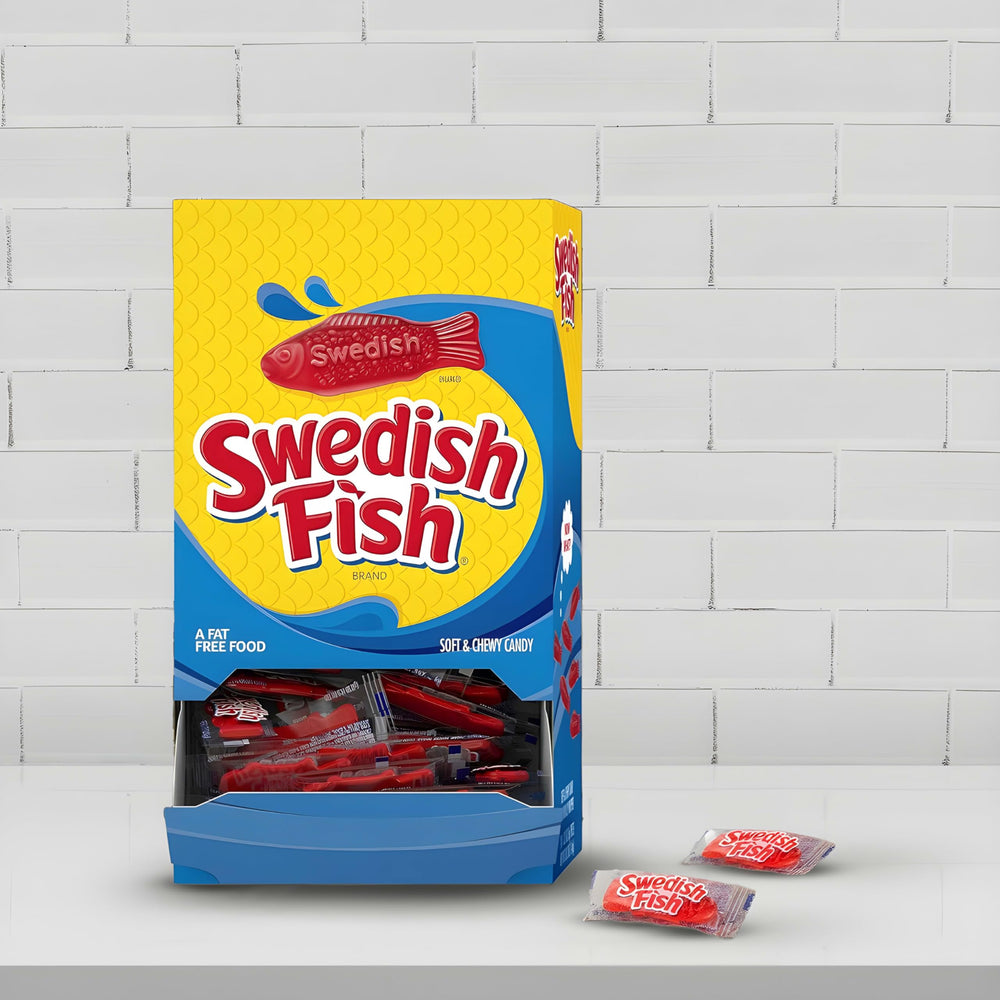 Swedish Fish presentación en un bol para servir en reuniones