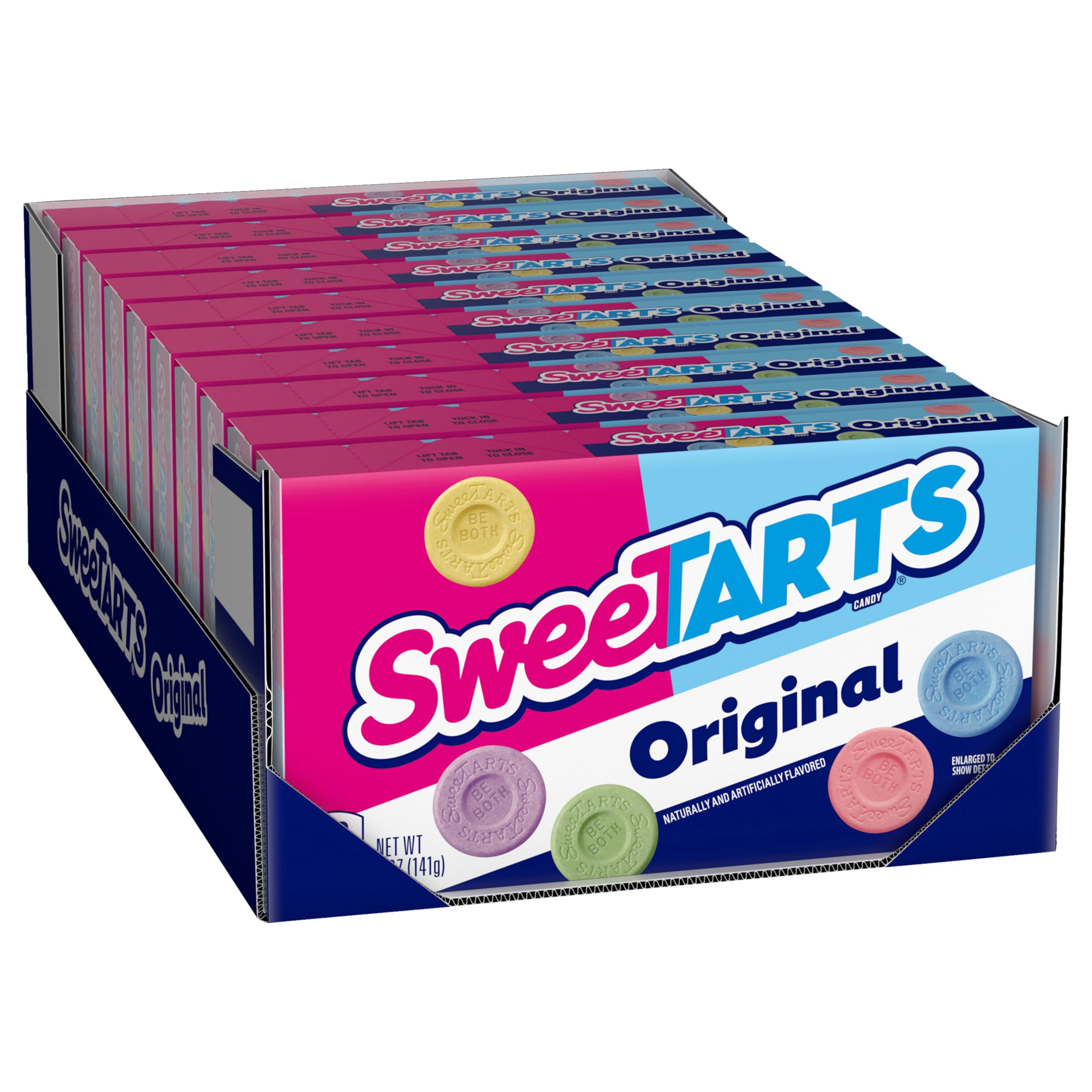 SweeTARTS caja frontal mostrando diseño y porción, ideal para llevar