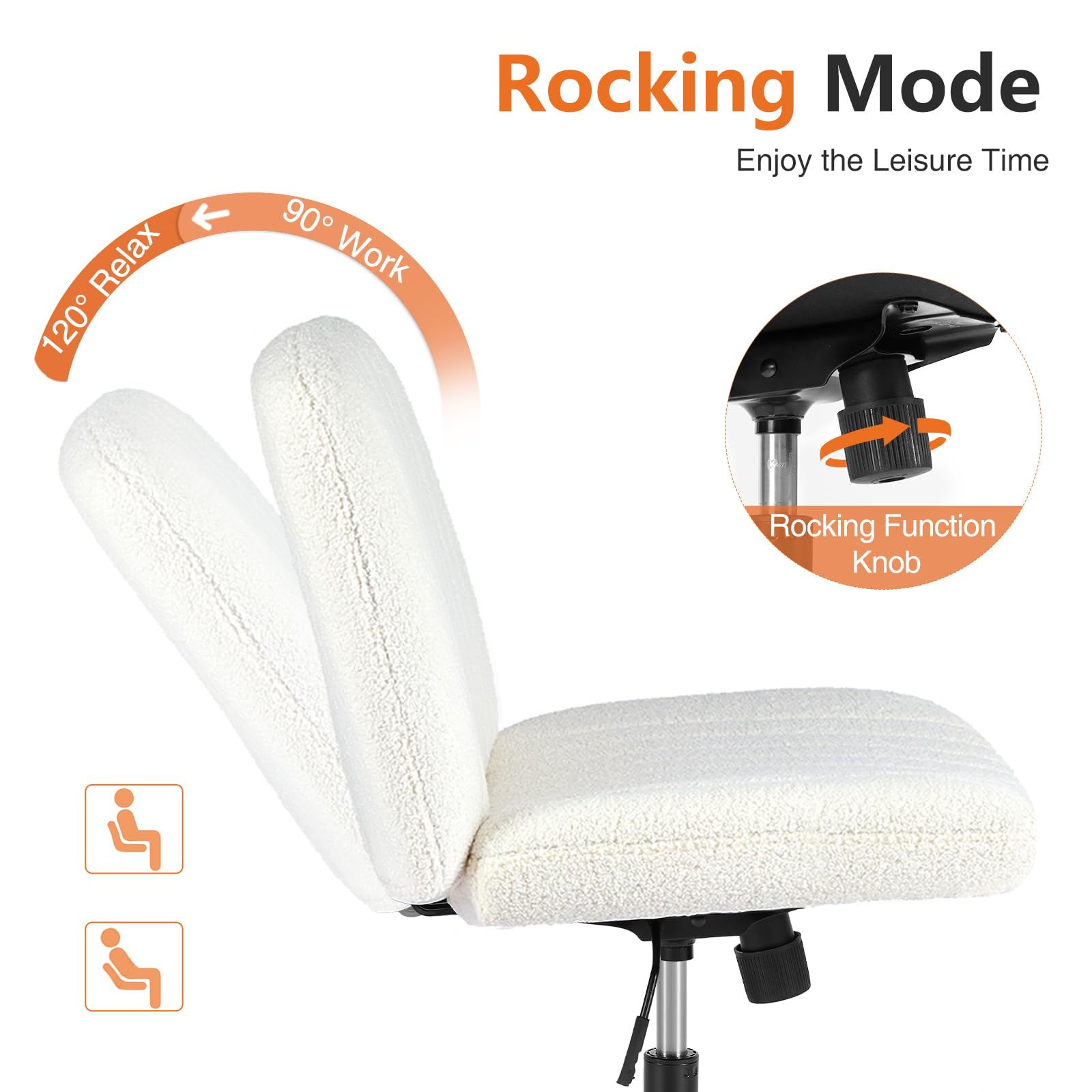 Sweetcrispy silla en uso frente a tocador para maquillaje práctico
