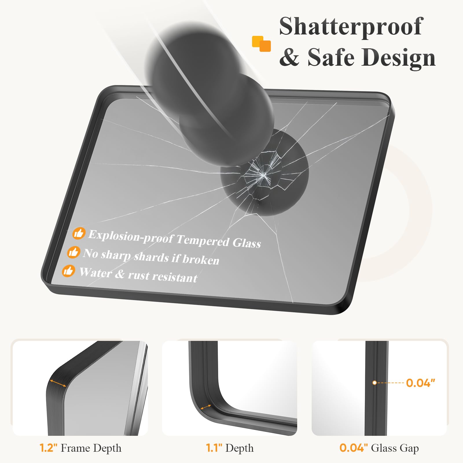 Primer plano del reflejo de alta definición Sweetcrispy para maquillaje y afeitado precisos