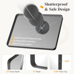 Primer plano del reflejo de alta definición Sweetcrispy para maquillaje y afeitado precisos