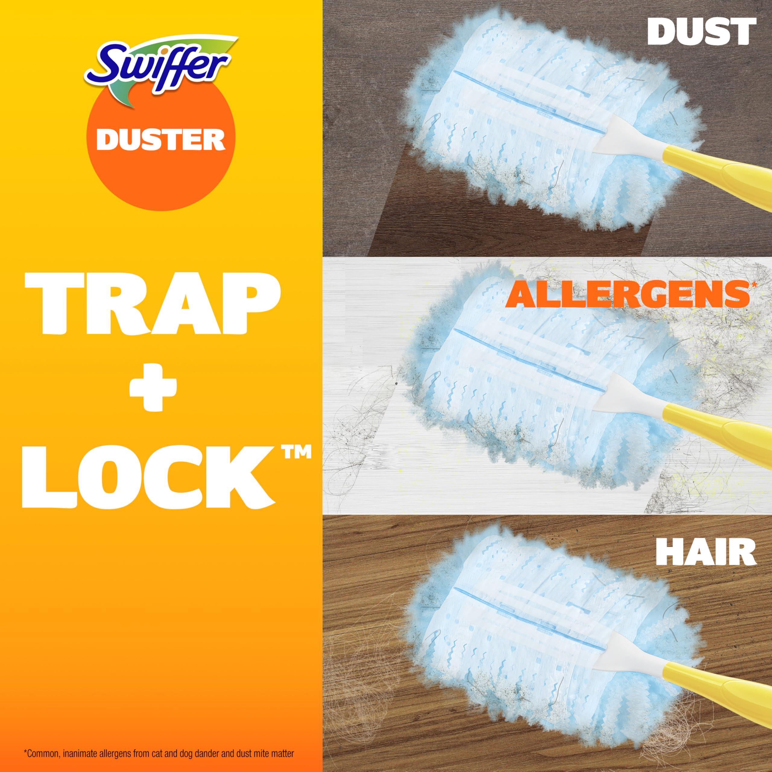 Uso de Swiffer en persianas eliminando partículas sin rayar