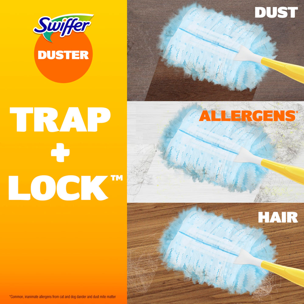 Uso de Swiffer en persianas eliminando partículas sin rayar