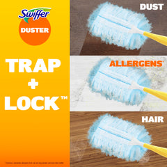 Uso de Swiffer en persianas eliminando partículas sin rayar