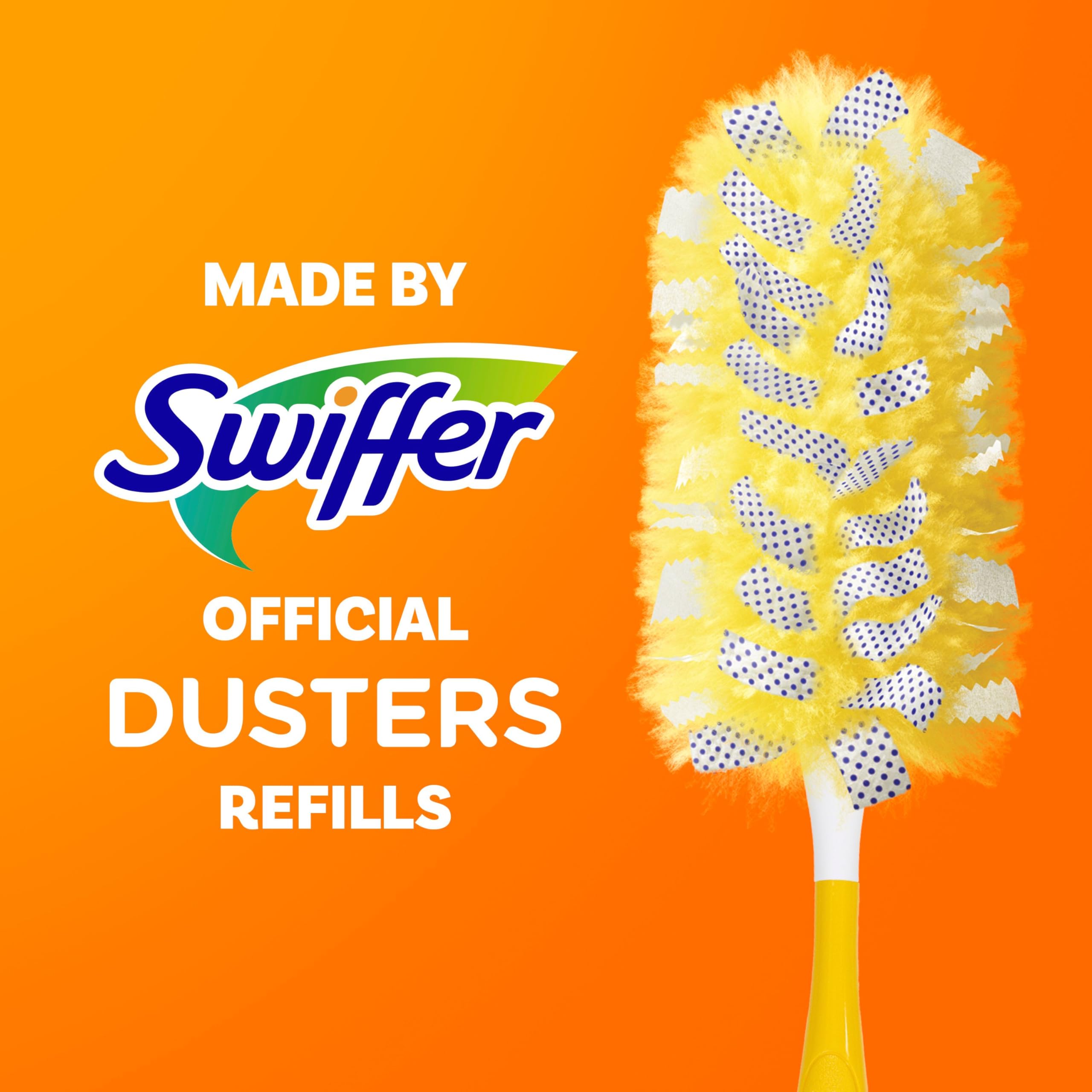 Swiffer en uso limpiando persianas, Swiffer facilita acceso a rincones