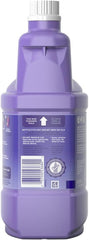 Swiffer bottle side label highlighting ingredients and usage benefit
