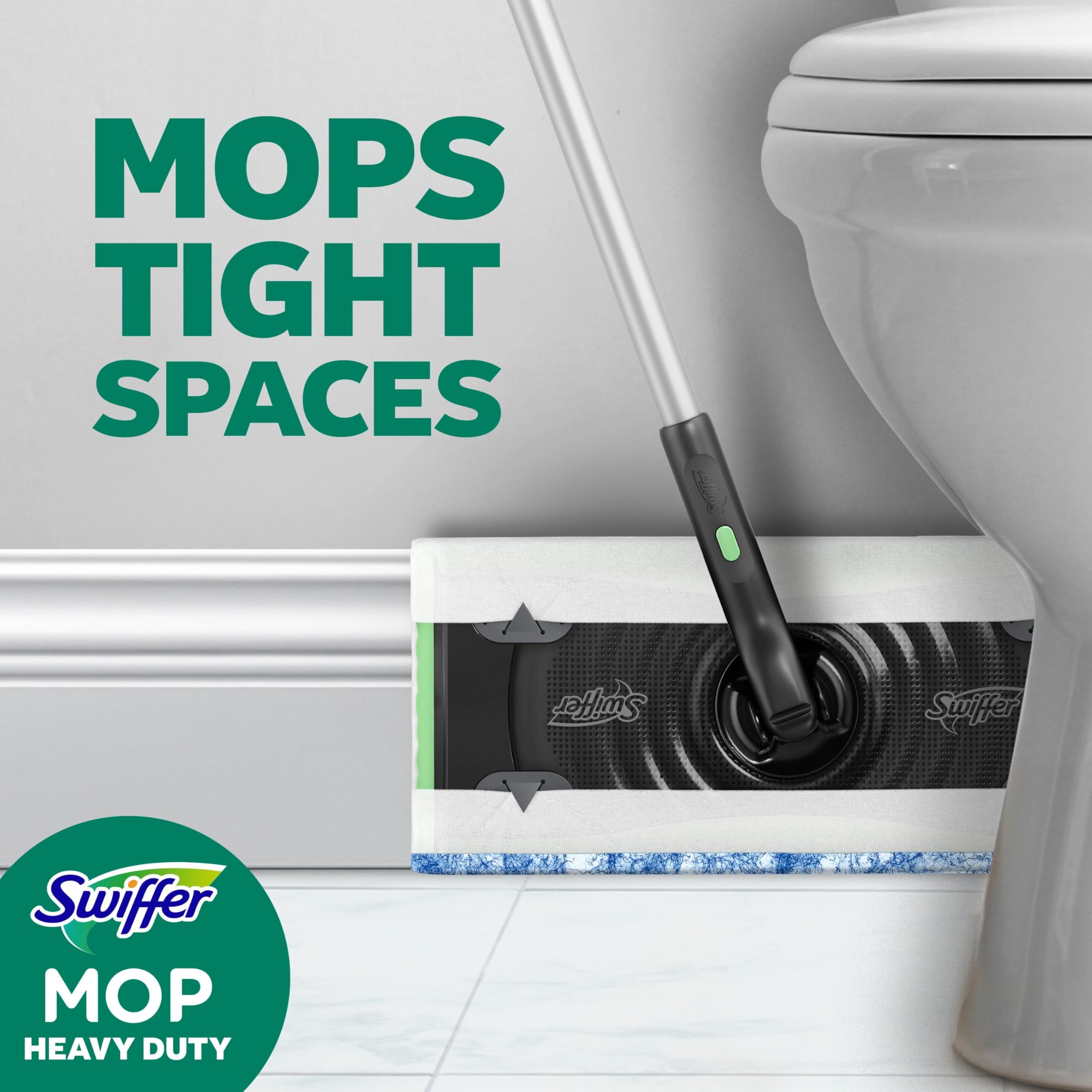 Swiffer paño desplegado mostrando núcleo absorbente que atrapa la suciedad