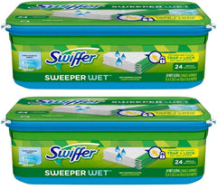 Swiffer paquete frente con paños húmedos Open Window Fresh para limpieza rápida