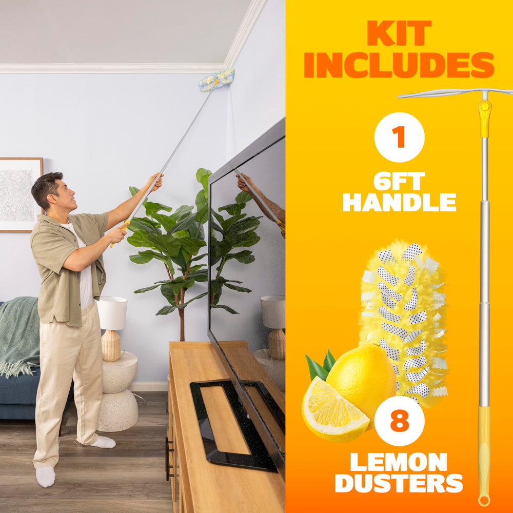 Swiffer textura de fibras mostrando capacidad de atrapado de polvo