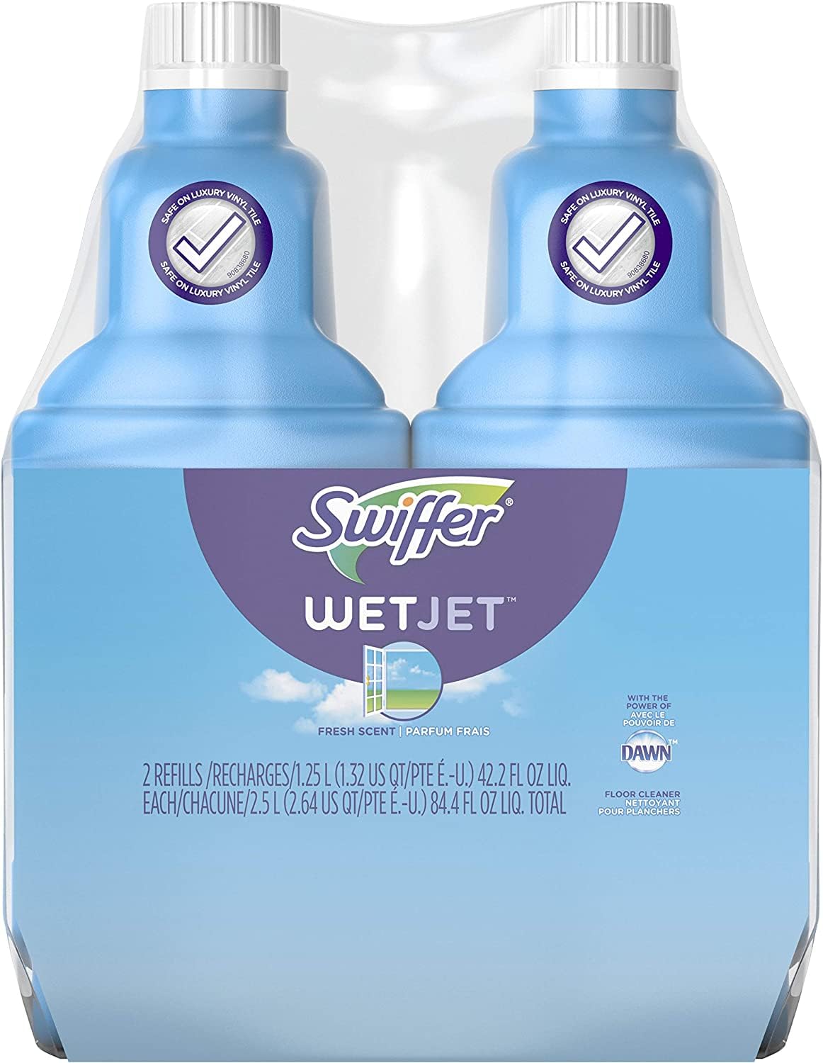 Swiffer envase frontal Open Window Fresh mostrando etiqueta y aroma