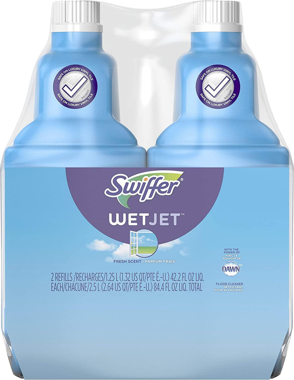 Swiffer envase frontal Open Window Fresh mostrando etiqueta y aroma