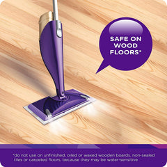 Swiffer textura de la solución en primer plano para limpieza efectiva
