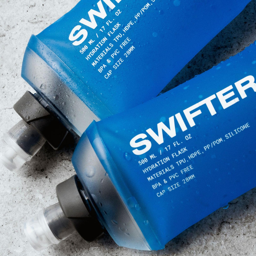 SWIFTER etiqueta y materiales mostrando info de seguridad y limpieza