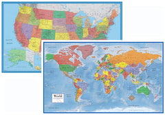 Swiftmaps vista frontal del set 24x36 con mapas listos para colgar