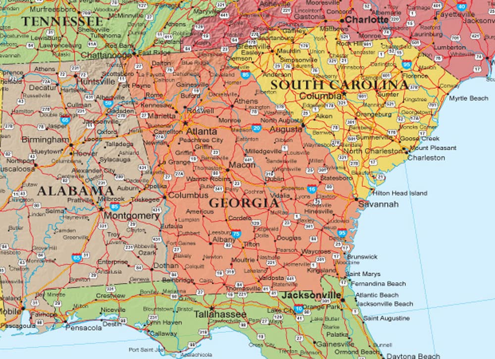 Swiftmaps detalle del mapa de EE. UU. mostrando estados y etiquetas