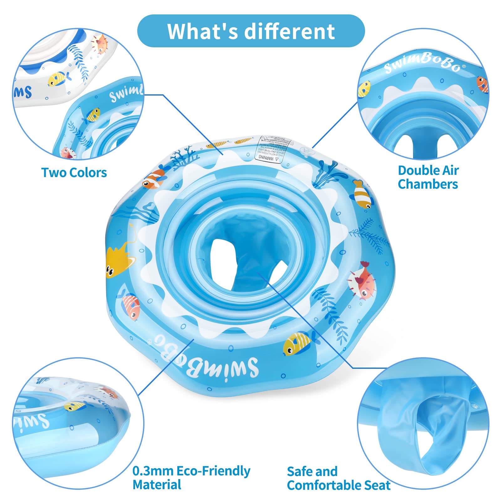 Swimbobo textura de PVC resistente que aumenta durabilidad en agua
