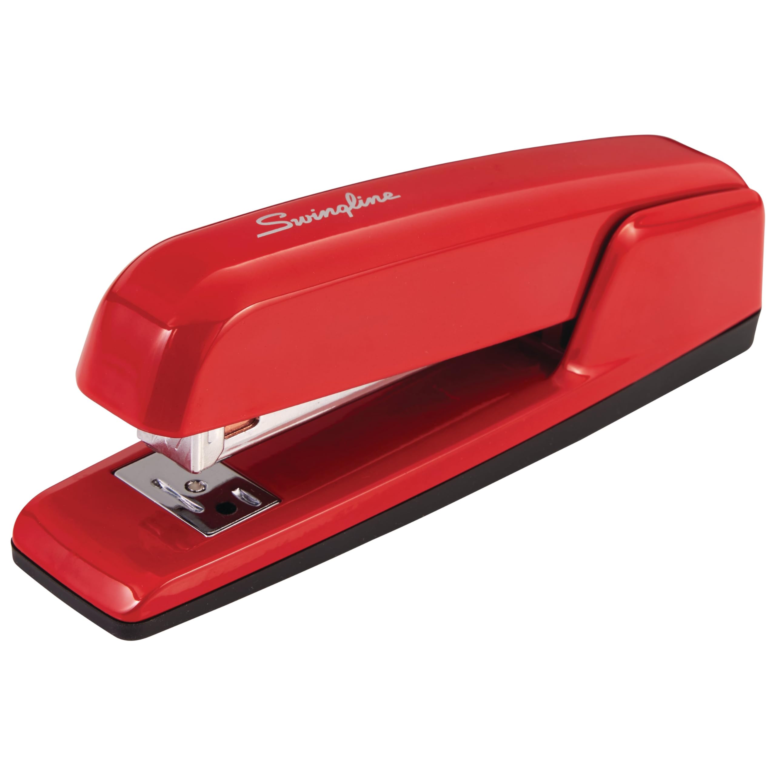 Swingline grapadora 747 vista frontal roja que destaca diseño y durabilidad