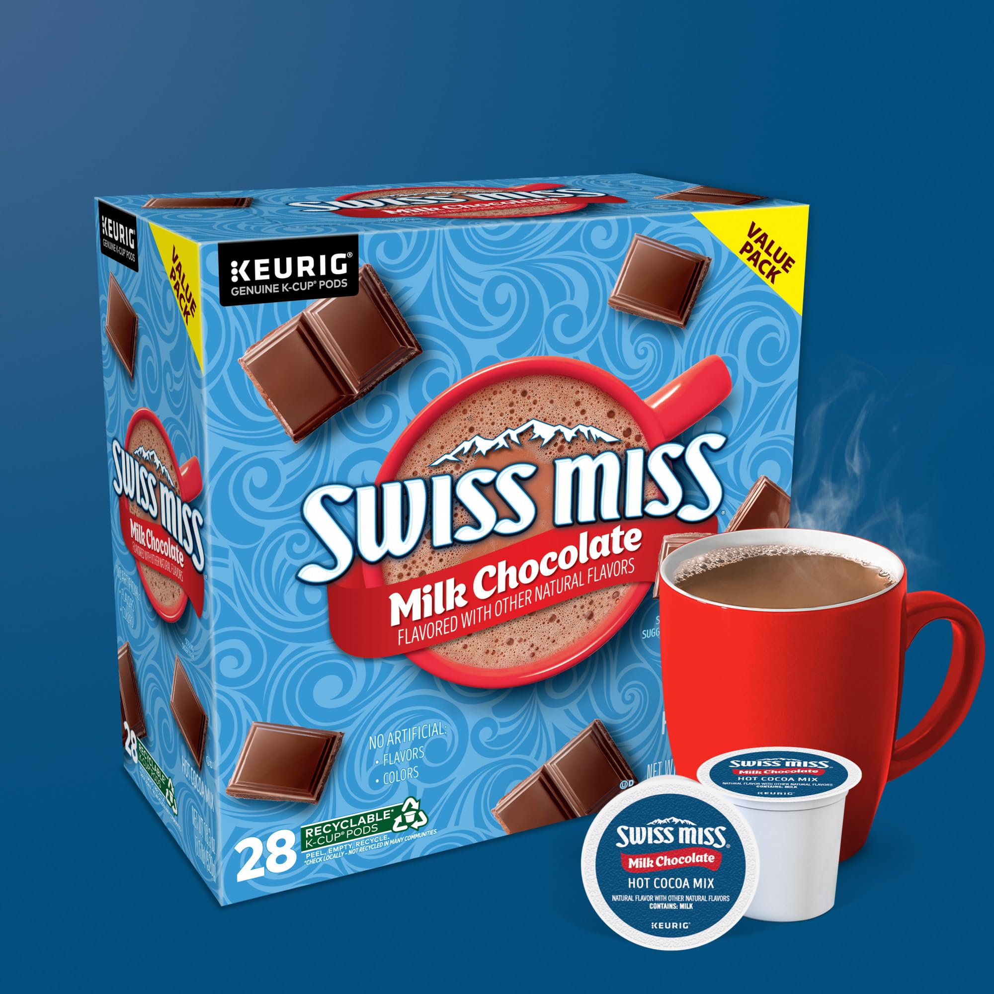 Swiss Miss momento familiar compartiendo tazas para unión