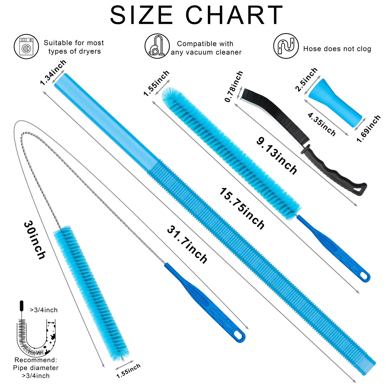 SWKTPP primer plano del cepillo flexible con cerdas robustas para extraer pelusa