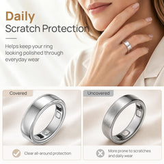 sylacor funda junto a Oura Ring 5 para comparar tamaño y ajuste ceñido
