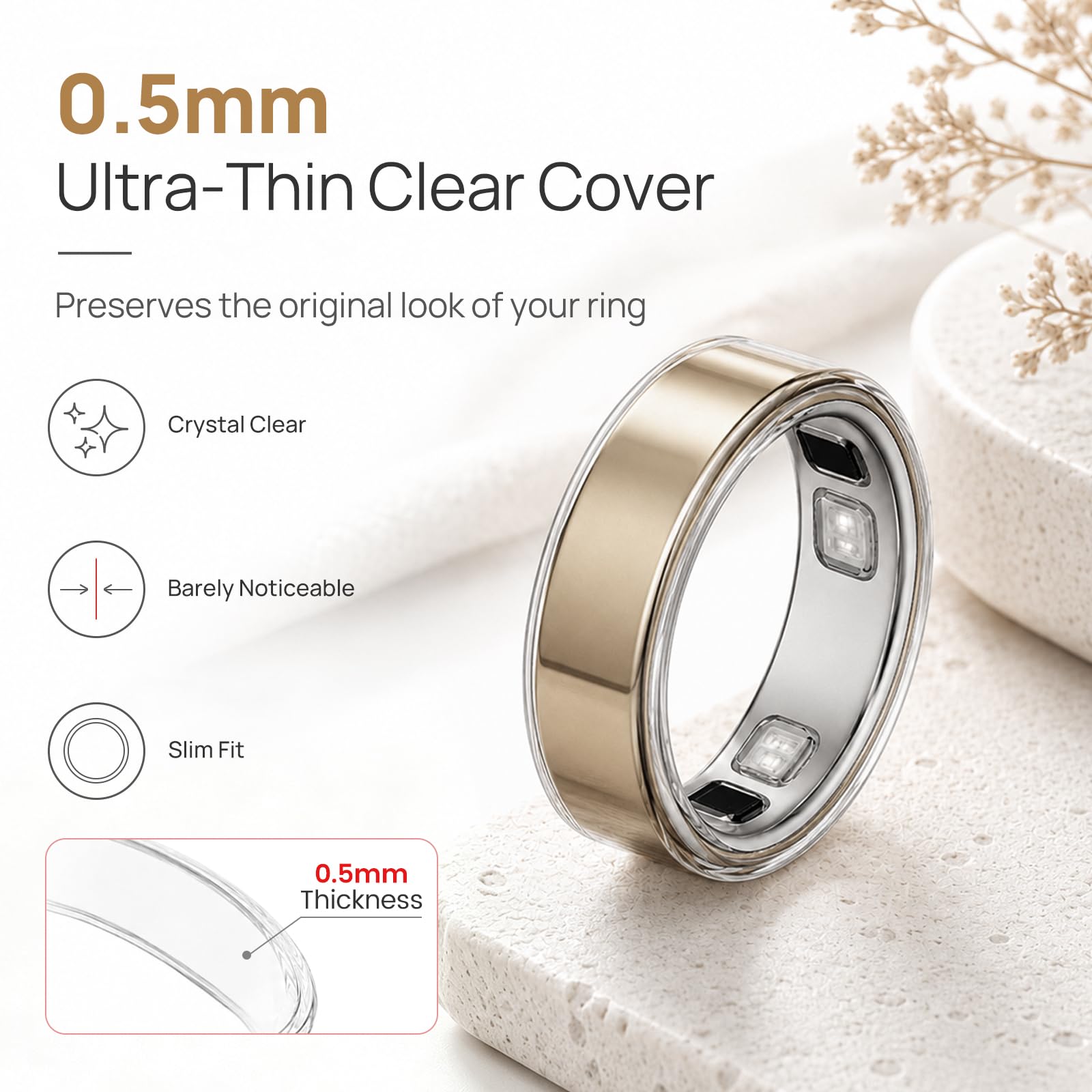 sylacor funda colocada en Oura Ring 5 uso cómodo y discreto