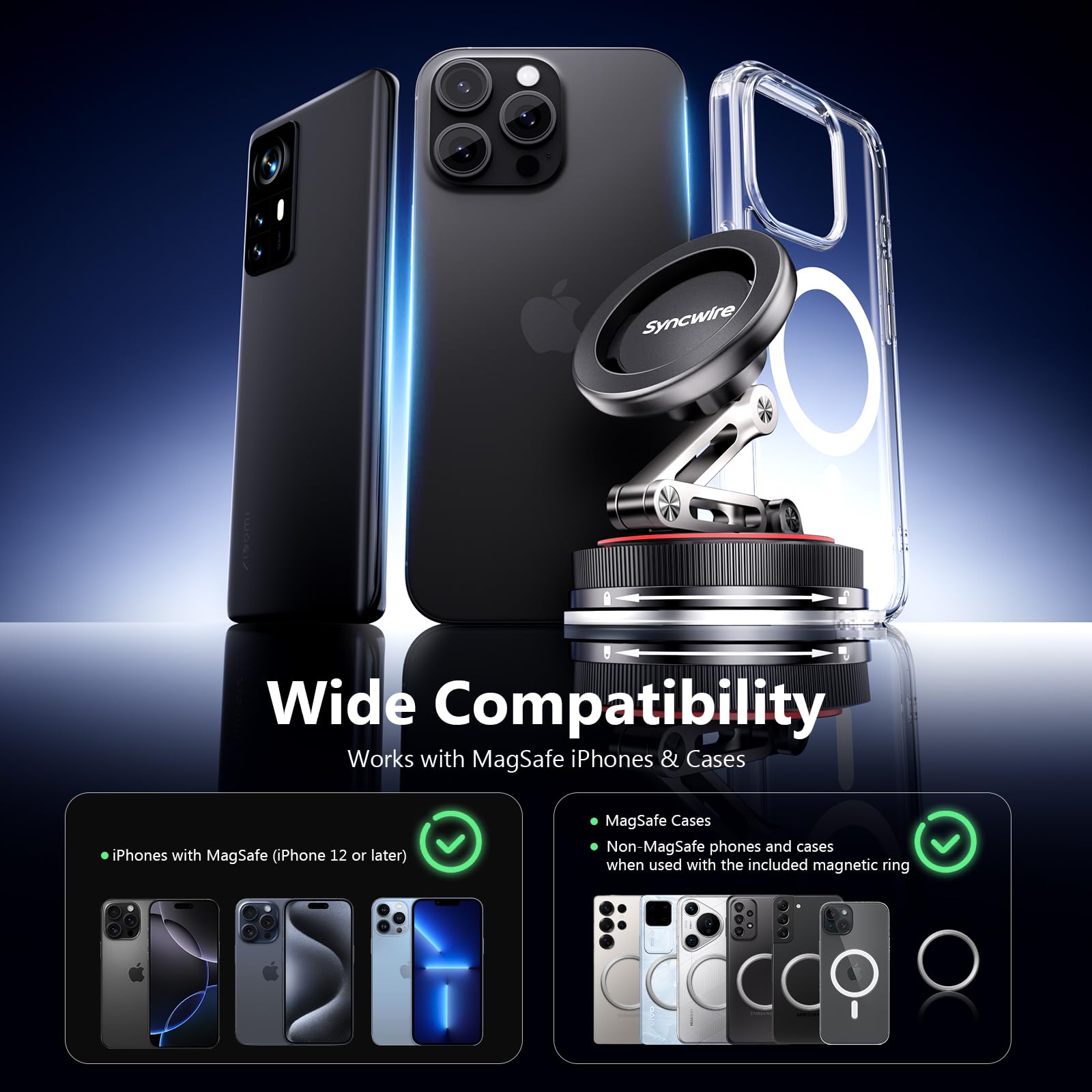 SYNCWIRE brazo 3-ejes plegado mostrando flexibilidad y ahorro de espacio