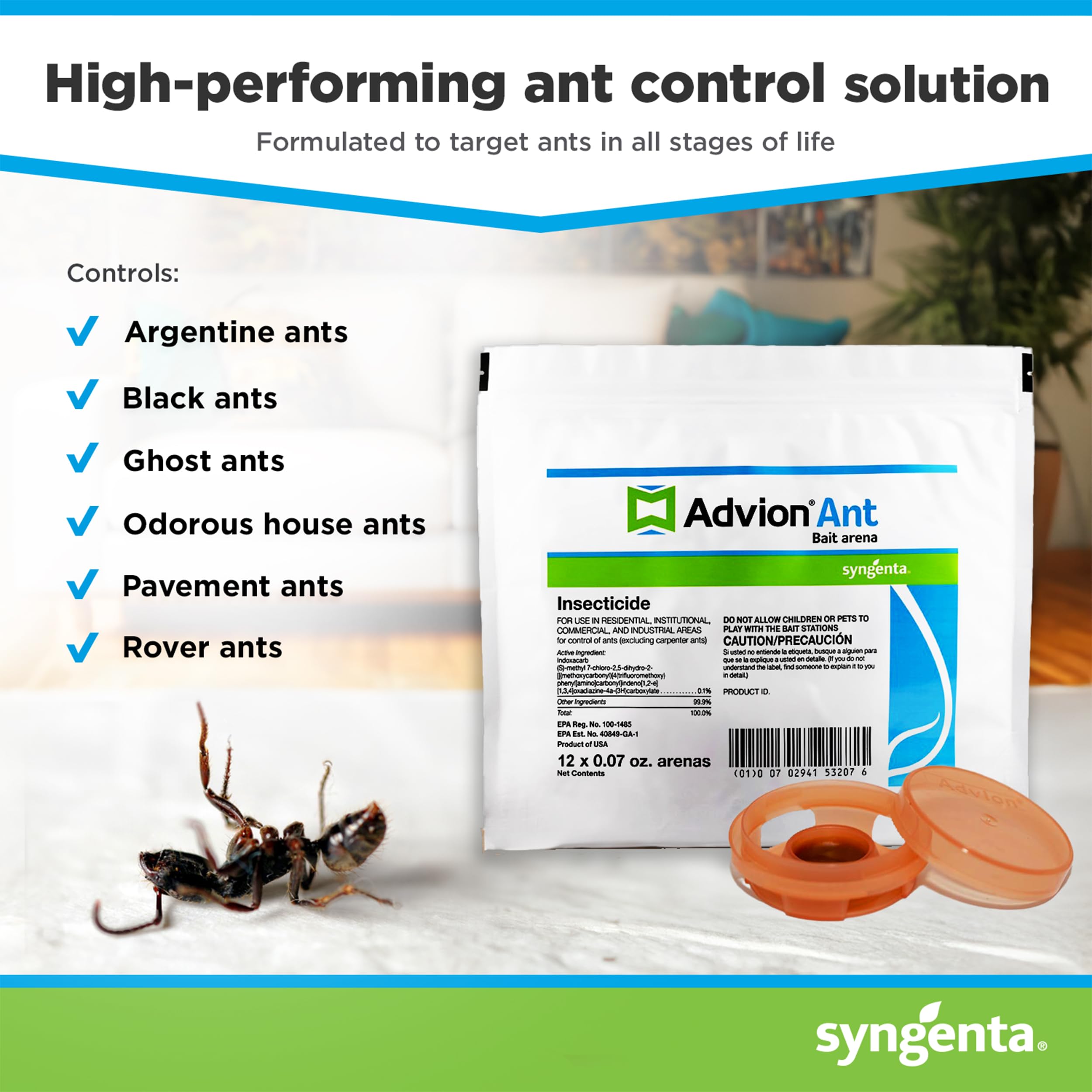 Syngenta Advion close-up of gel bait texture illustrating palatability